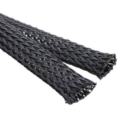 Bom preço Environment friendly PET high flame-retardant expandable braided sleeving 25inch suitable for automotive wire harnesses and anti-chew home and office wire management on-line