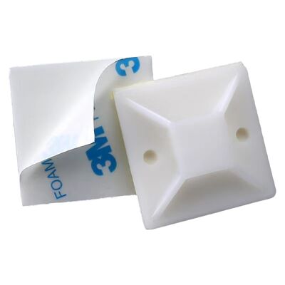 Bom preço Ashan 25*25mm Nylon PA66 Strongly Self Adhesive Tie Mounts para gestão de fios e clips de cabos on-line