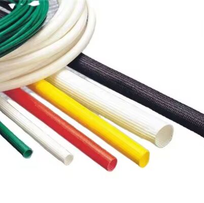 Bom preço Excelente Mangueira de Fibra de Vidro com Silicone de Resistência ao Envelhecimento e Alta Flexibilidade com Temperatura Nominal de 200°C para Isolamento Industrial on-line