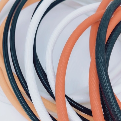 White Silicone Fiberglass Sleeve 100m , 12mm Braided Fiberglass Tube