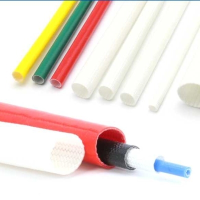 Bom preço luva trançada, luva revestida da fibra de vidro do silicone de 3mm da fibra de vidro do silicone branco on-line